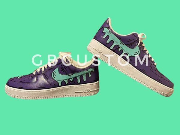 NIKE AF1 -  PURPLE&TIFFANY CARTOON SLIME